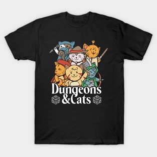 Funny Dungeons & Cats T-Shirt